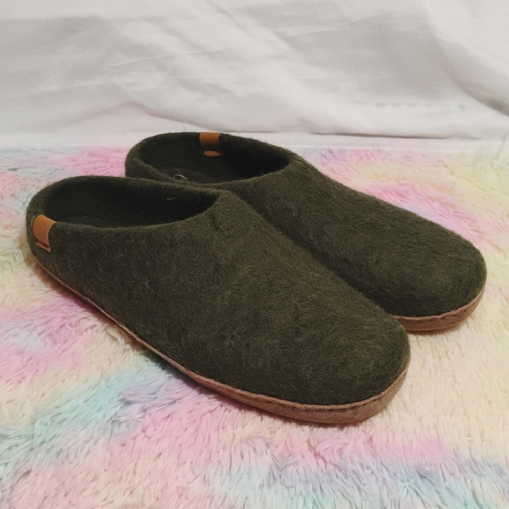 SALE! NWOT Baabushka Mens Wool & Suede House Shoe Slippers Sz.45/12 (E-1)